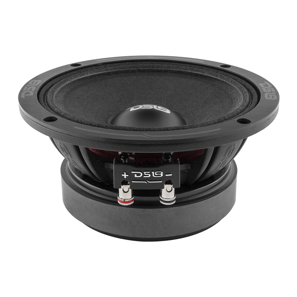 Altavoz de Audio de Coche DS18 PRO-ZXI6M Rojo 6.5 Pulgadas 600 W 8 Ohmios de Alta Calidad para Sistema de Sonido estéreo