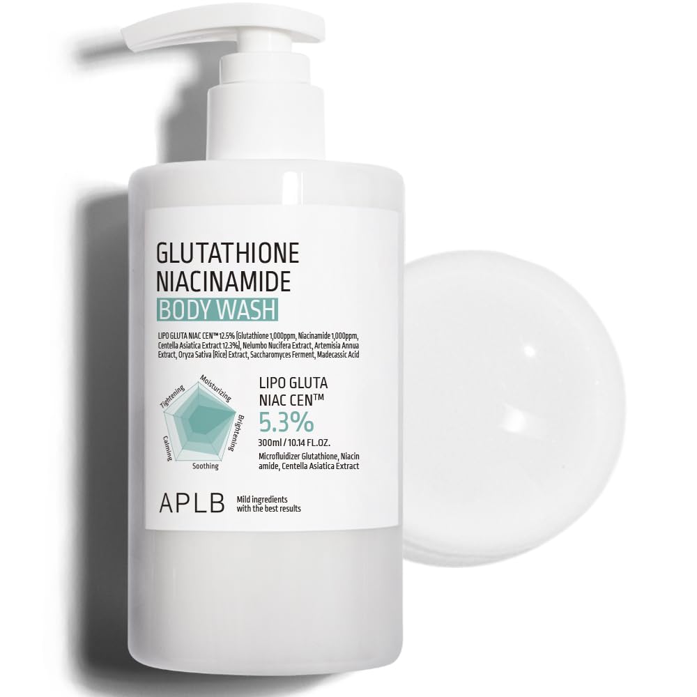 APLB Glutathione Niacinamide Body Wash | LIPO GLUTA NIAC CEN™ 5.3% 10.14 FL.OZ / Korean Skincare, Gentle ingredients for the safety of your skin, Long lasting nourishment and deep moisture for soft skin