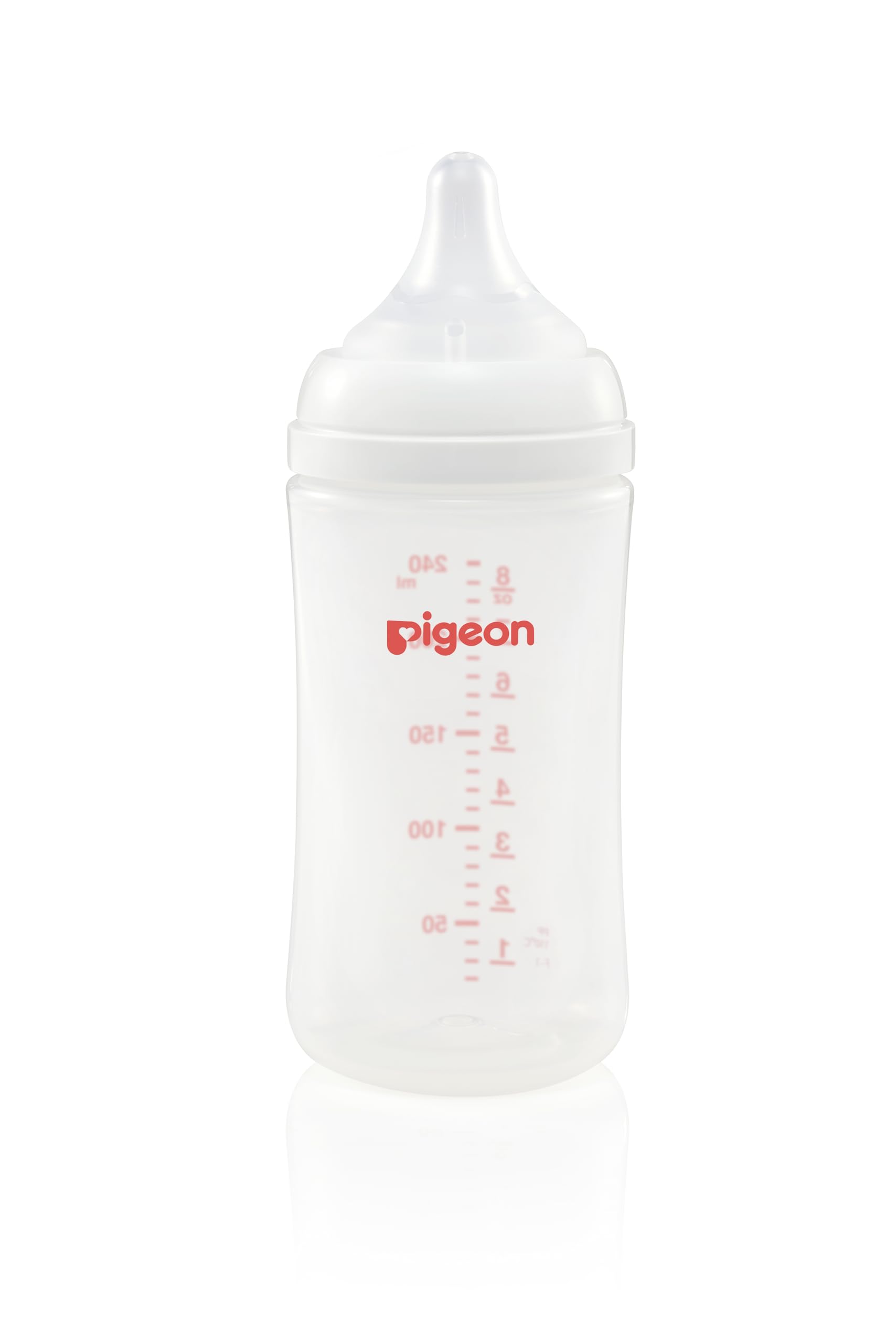 Set de Biberones Pigeon Transparente Soft Touch Boca Ancha Libre de BPA
