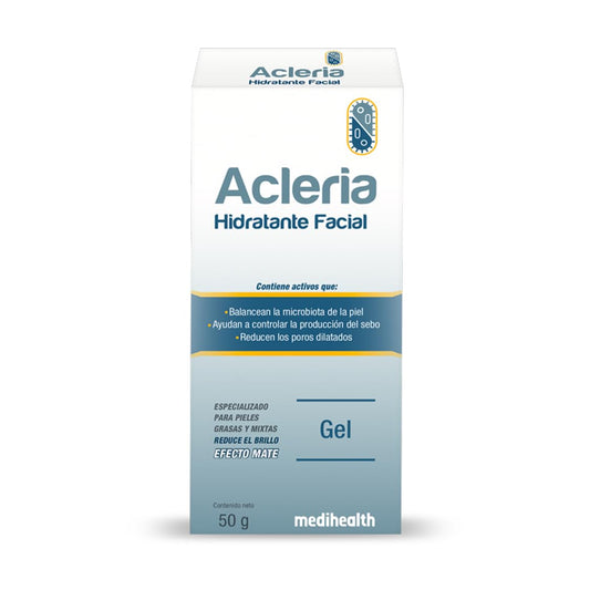 Gel Hidratante Facial Acleria para Pieles Mixtas y Grasas | Larga Duración y Efecto No Graso | Control de Imperfecciones | 50 Gr | Beauty Care