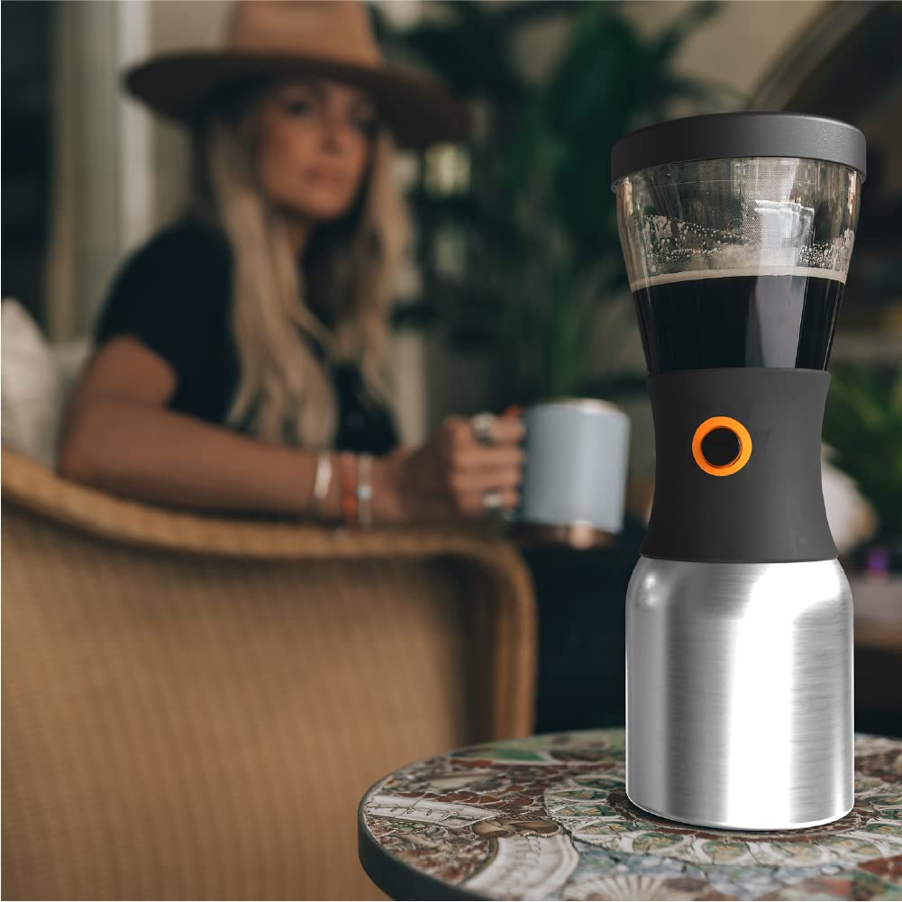 Cafetera Portátil Asobu Plateado con Aislante al Vacío 18/8