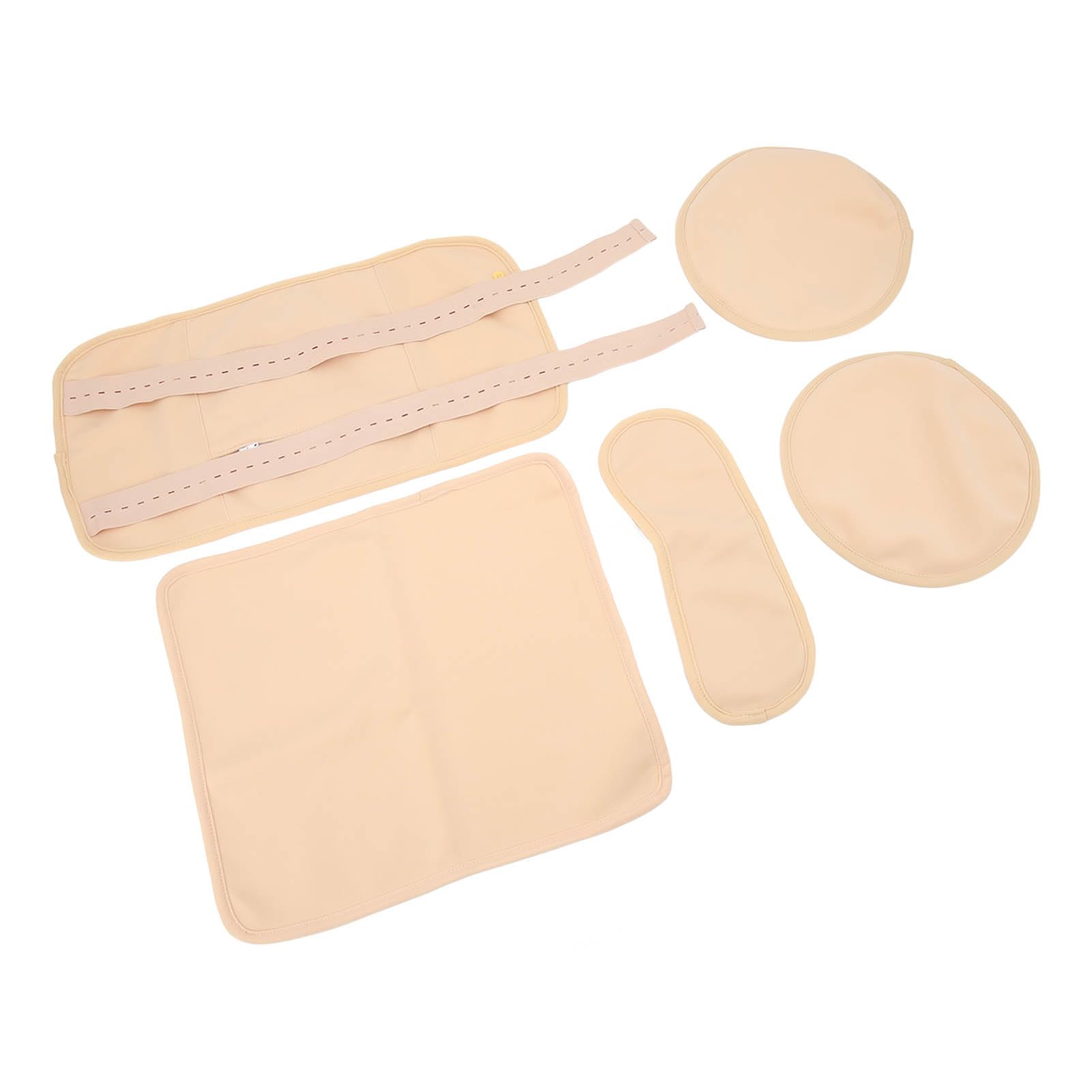 Kit de Paquete de Aceite de Ricino, Previene Fugas Tamaño Reutilizable Ajuste Correa Elástica de Envoltura de Aceite de Ricino para el Cuello (Caqui)