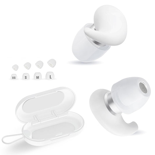 Tapones para Oídos Silicona Suave Reutilizables Blanco 32dB Grande