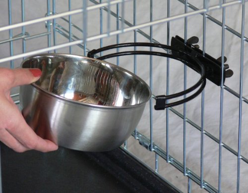 Cuenco de Acero Inoxidable MidWest Homes for Pets Plateado para Comida de Perros y Gatos