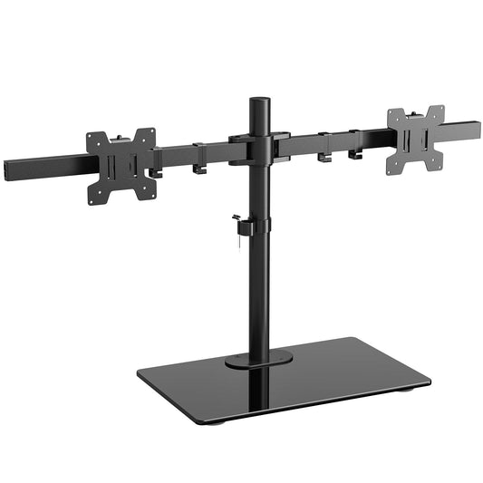 Soporte Doble Monitor WALI Vidrio Ajustable hasta 27 Pulgadas