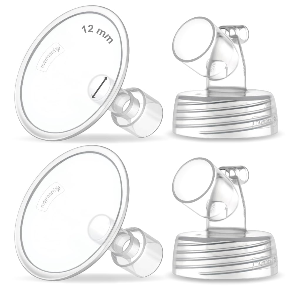 Piezas de bomba de cuello ancho de dos piezas Maymom para S1/S2 de Spectra; incluye Embudos de Boca Ancha; no es Embudo original de Spectra (12 mm, dos Embudos)