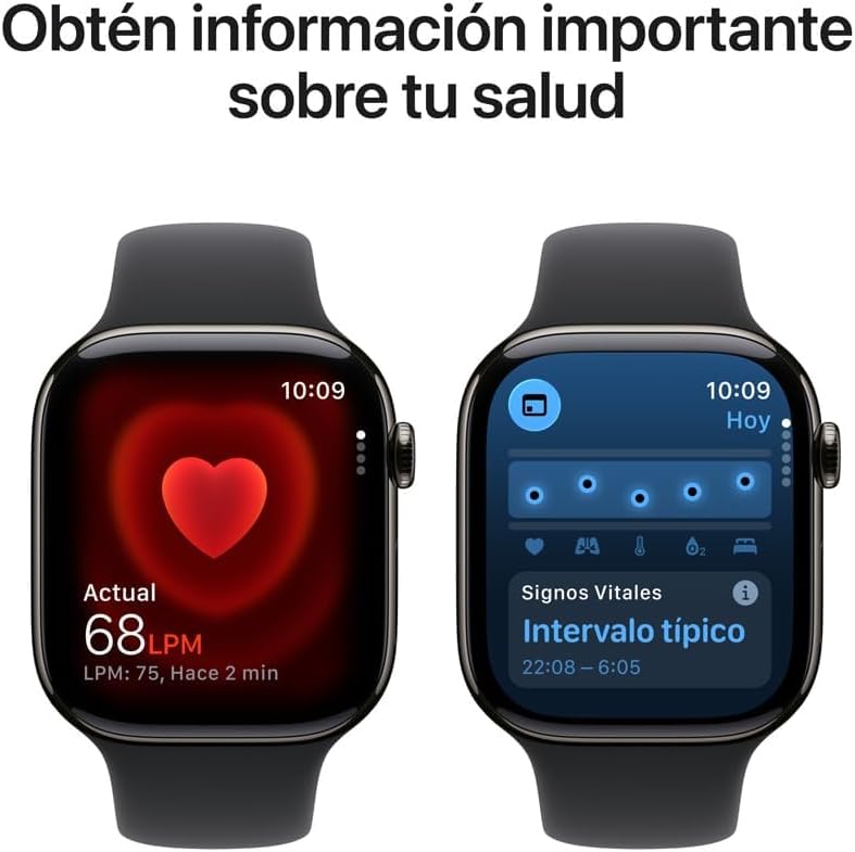 Reloj Inteligente Apple Watch Series 11 Titanio Pizarra Correa Deportiva Negra Reacondicionado