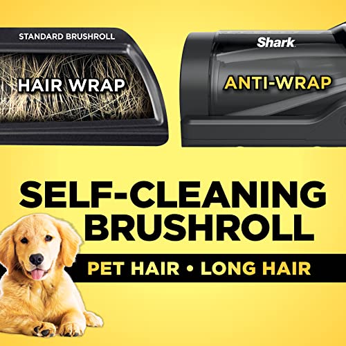 Shark ZU102 - Aspiradora Vertical para Mascotas con PowerFins HairPro y tecnología neutralizadora de olores, carbón, 2.9 L