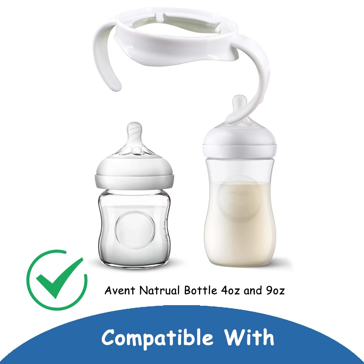 ROMIRUS Asas de Mamilas, Manijas de Biberón Asas para Biberones Avent Natural Response, Fácil Agarre, Paquete de 4