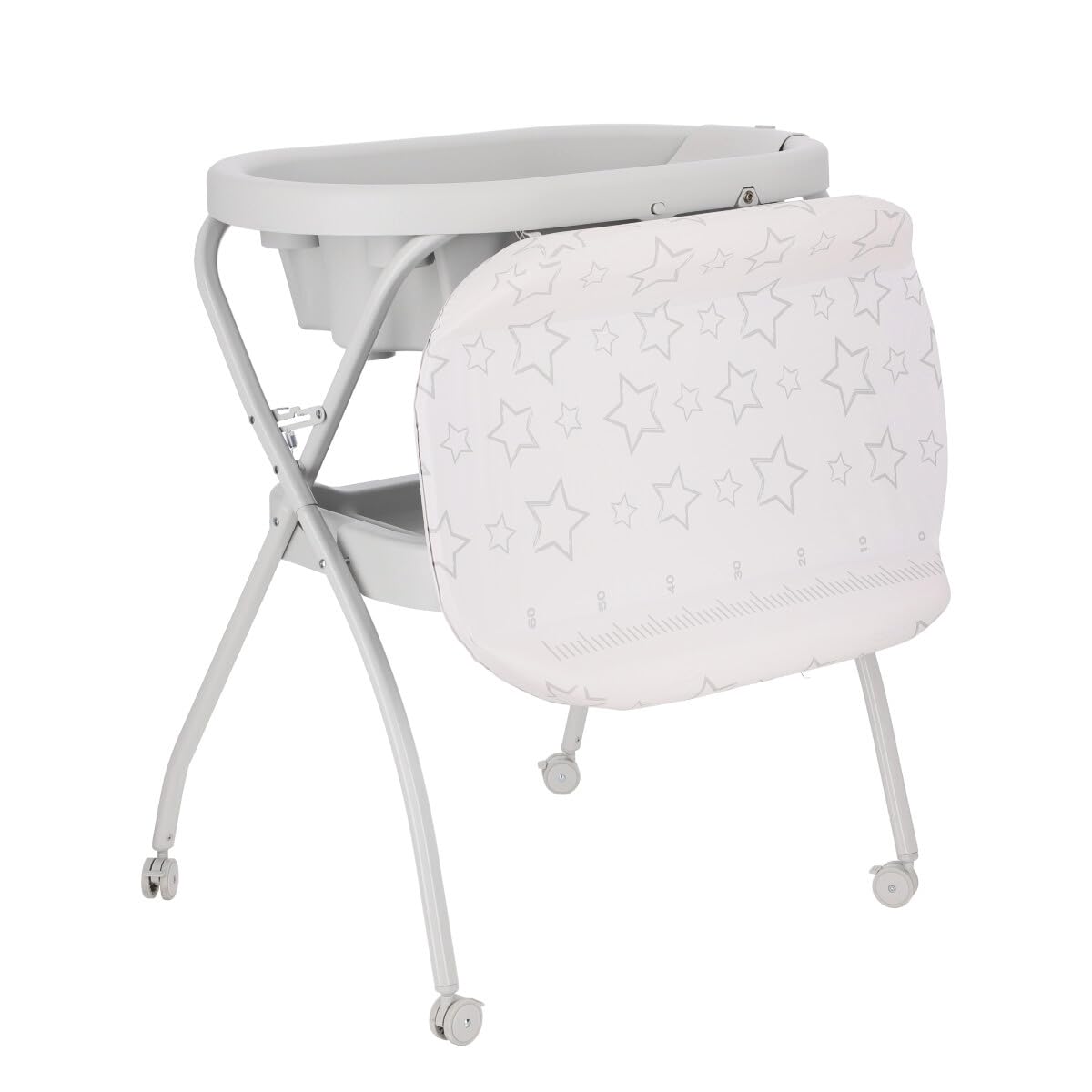 Bañera Nuzu Bebe Ergonómica Compacta con Cambiador y Sistema Antimoho