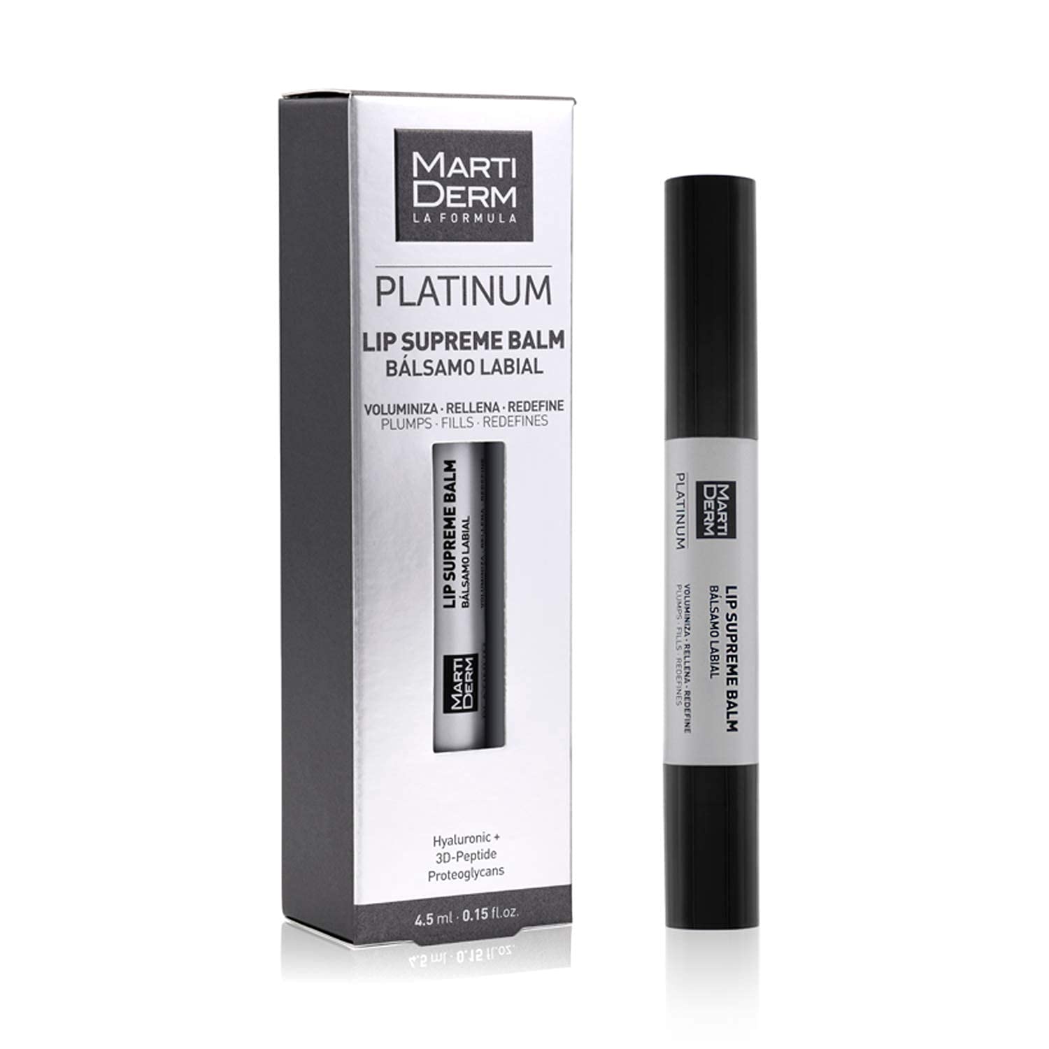 Bálsamo Labial MartiDerm Platinum 4.5 ml con Volumen y Brillo Inmediato