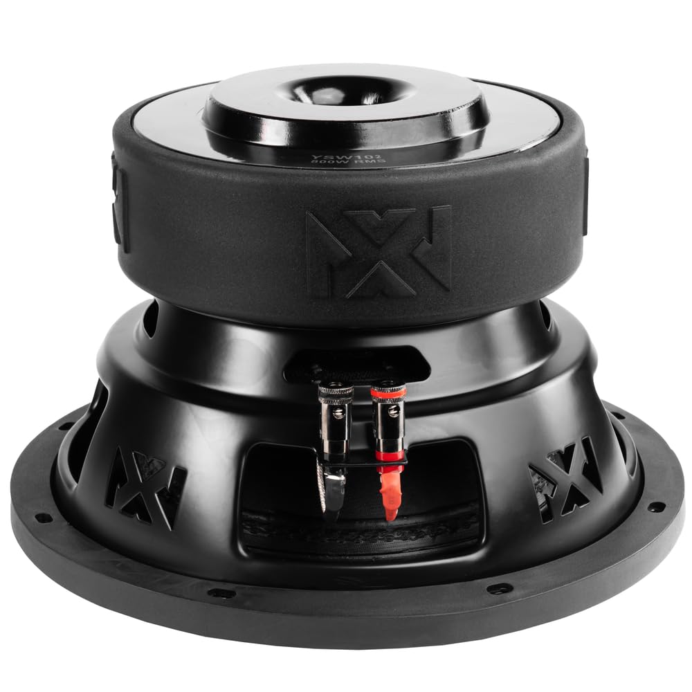 NVX YSW102 1600W de pico (800W RMS) Serie Y Subwoofer de 25,4 cm (10") de 2 Ohm para auto dual