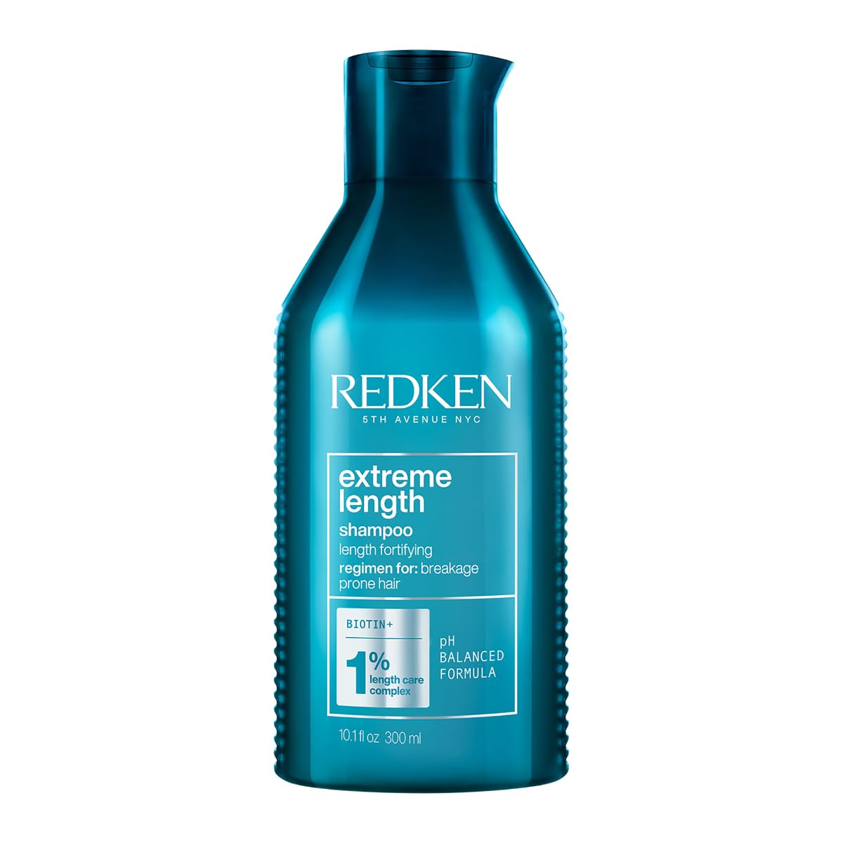 REDKEN- Shampoo Extreme Length | Shampoo anti-quiebre para un cabello más largo y sano | Fortalece el cabello desde la raíz hasta las puntas y reduce el quiebre | Formulado con Biotina | 300ml