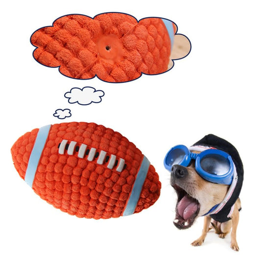 FOMIYES 2 Piezas balones de fútbol para Perros Masticar Perro fútbol Americano Juguetes para Perros Grandes Juguete para Masticar Mascotas vocalizar Cachorro