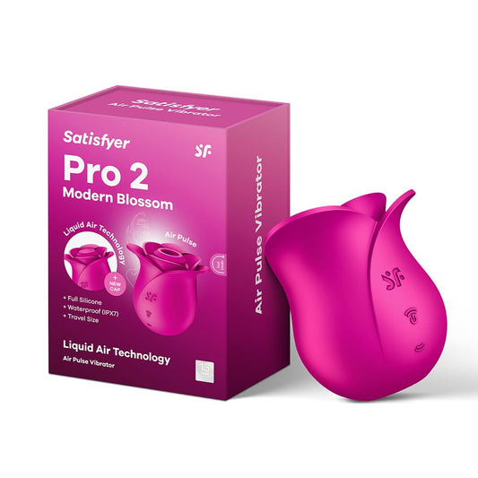 Vibrador Air Pulse Satisfyer Pro 2 Modern Blossom Silicona con Tecnología Liquid Air y 11 Programas para Mujer