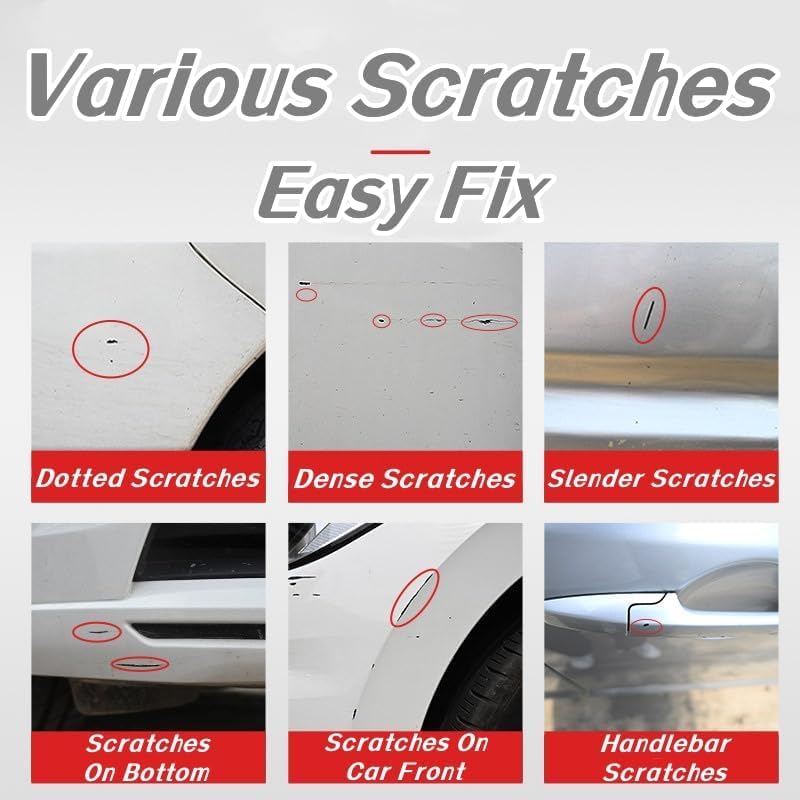 Car Scratch Remover Pen,POKYGO 3 PCS Bolígrafo Reparador, Pintura Retoque Automotriz, Restaurador de Pintura Automotriz, Lápiz de Pintura para Coche para Arañazos Menores,Cuidado del Coche (Blanco)