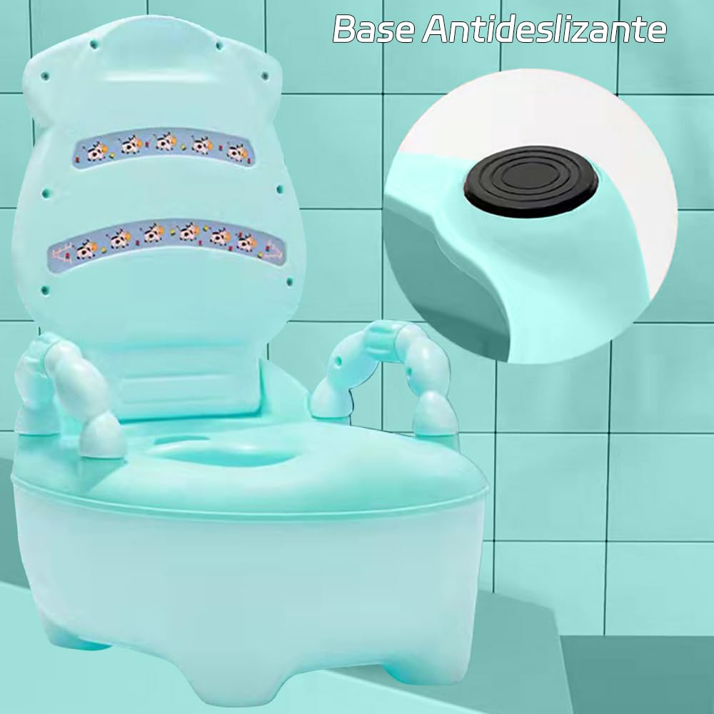 Fishlead Baño Entrenador Niño, Bañito Entrenador para Bebés con Asiento Acojinado, Inodoro de Entrenamiento, Bacinica para Bebés de Etapa de Desarrollo en Adelante, con Bacinica Extraíble