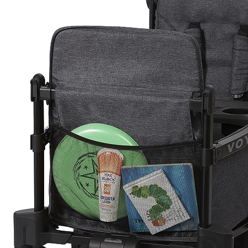 Carriola Vagón Radio Flyer Voya Gris con Asientos Doble Face-to-Face y Capota Ajustable para Protección UV