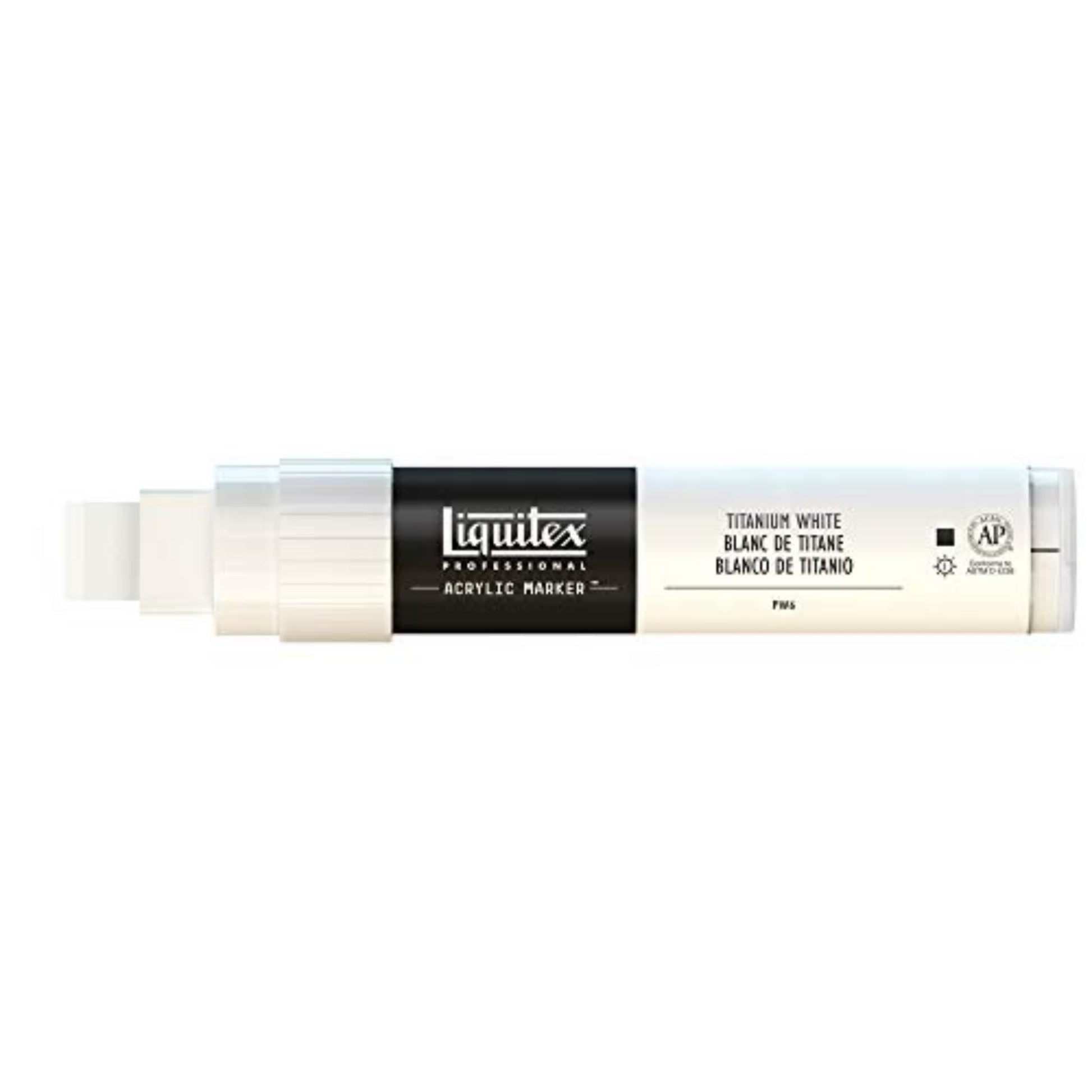 Liquitex Professional Wide Marcador Acrílico, Blanco (Titanium White - 432), 15mm, 1 Unidad