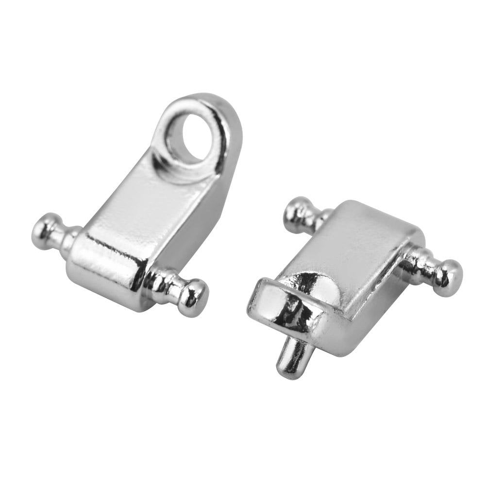 Alomejor Retenedor de Cuerda 2 Piezas Metal Guitarra Roller String Trees Guitarra el|ctrica Bass String Retainer en Cromo(Plata) Accesorios de Juego