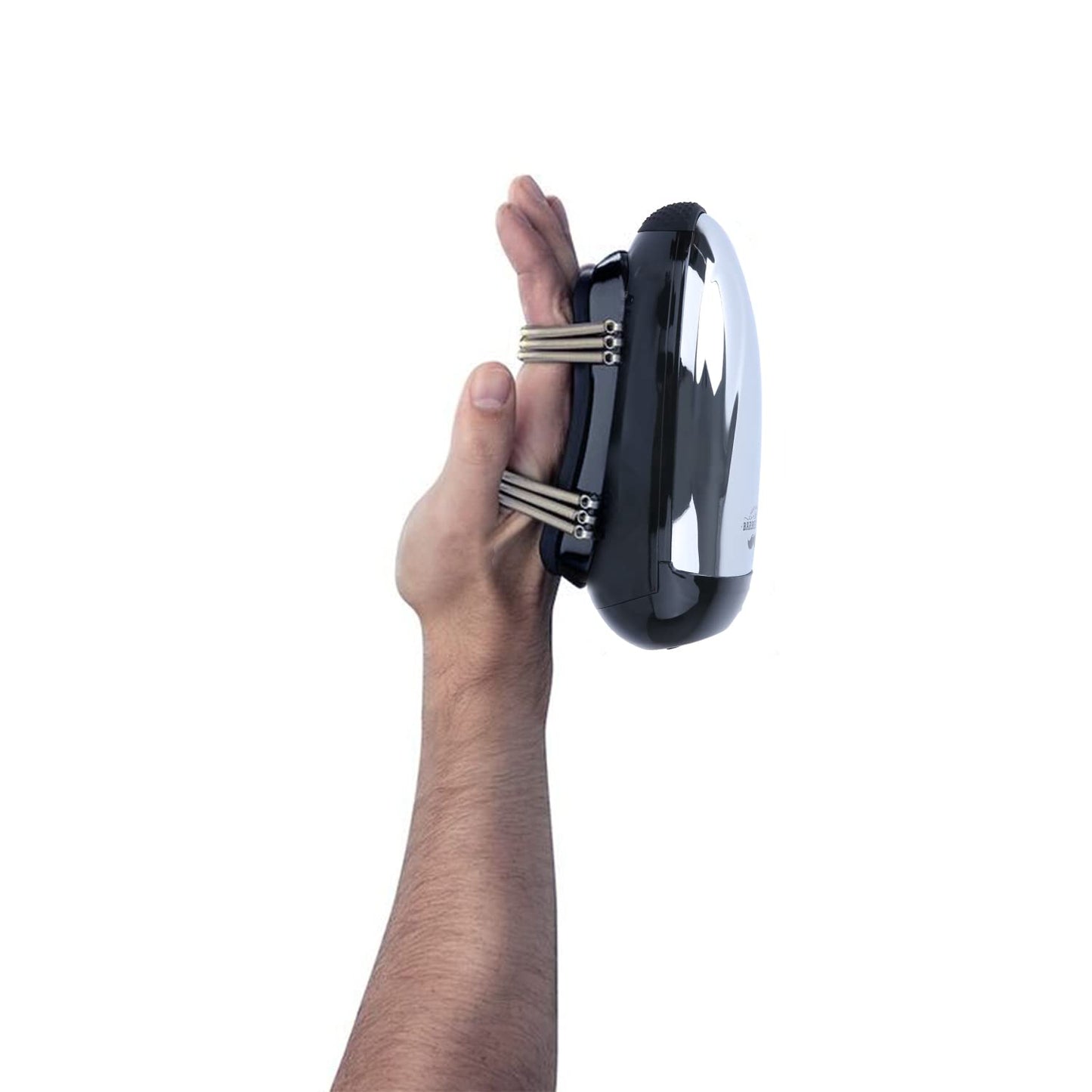 Masajeador de calor de mano con cable/inalámbrico, carga USB profesional, masaje de cuello, piernas/manos, 2 nodos de masaje, 1 botón caliente (plateado)