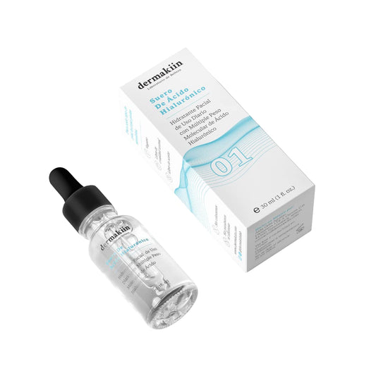 Dermakiin - Suero Antiedad de Ácido Hialurónico - Suero Fortificante Vegano con Ácido Hialurónico Multimolecular e Ingredientes Naturales - Para todo tipo de piel - 30 ml