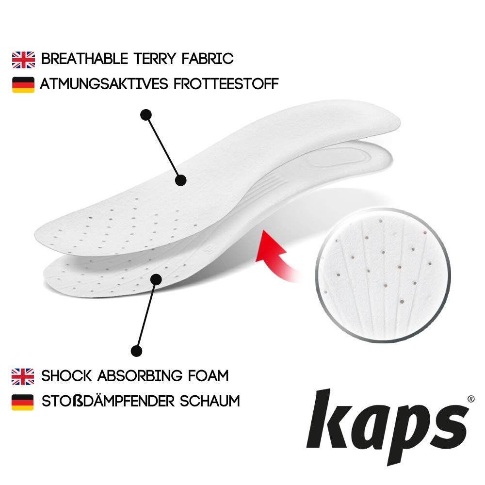 Plantillas Anatómicas Kaps Sport Blanco Absorbentes para Hombre