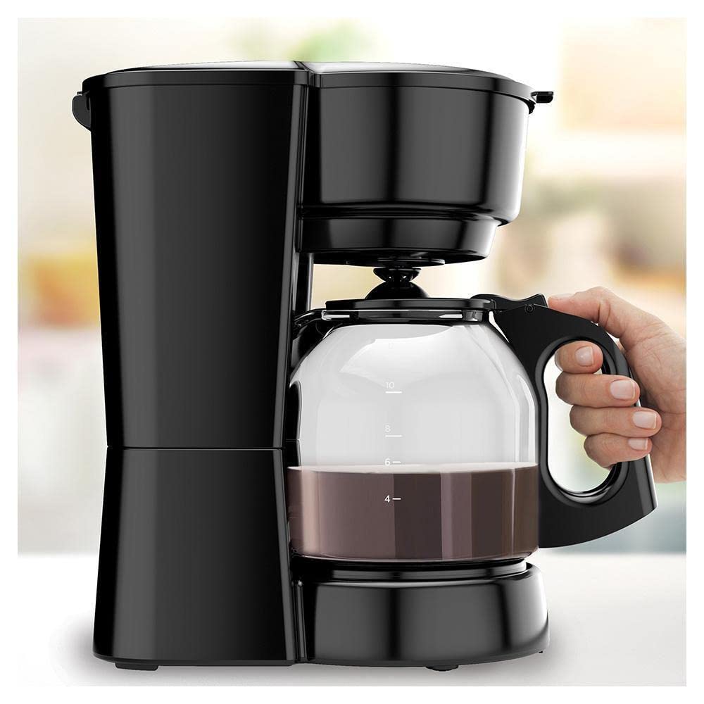 Cafetera Black & Decker, capacidad 12 tazas, jarra de vidrio, sistema de goteo, filtro papel, negro, modelo CM0915BK-LA