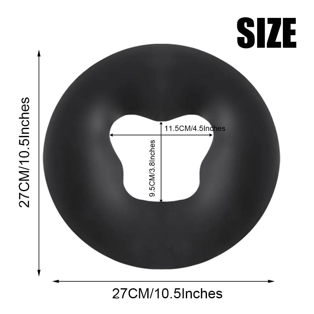 Almohada de Silicona OULIGET Negra para Masaje Facial Spa Beauty Face Relax Headrest