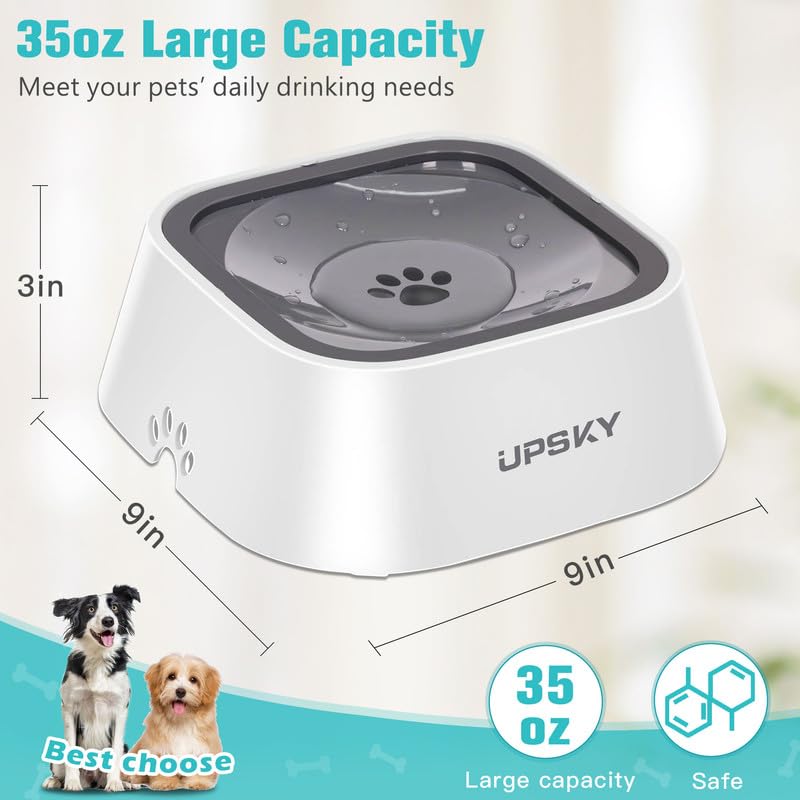 Cuenco para Perro UPSKY Azul Antideslizante y sin Derrames para Alimentación Lenta