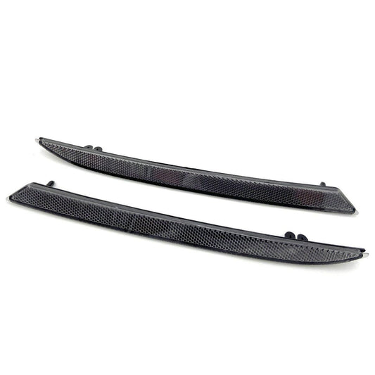 1 par de lentes tintadas ahumadas para reflector de marca lateral del parachoques trasero para Ford Mustang 2018 2019 2020 2021 2022