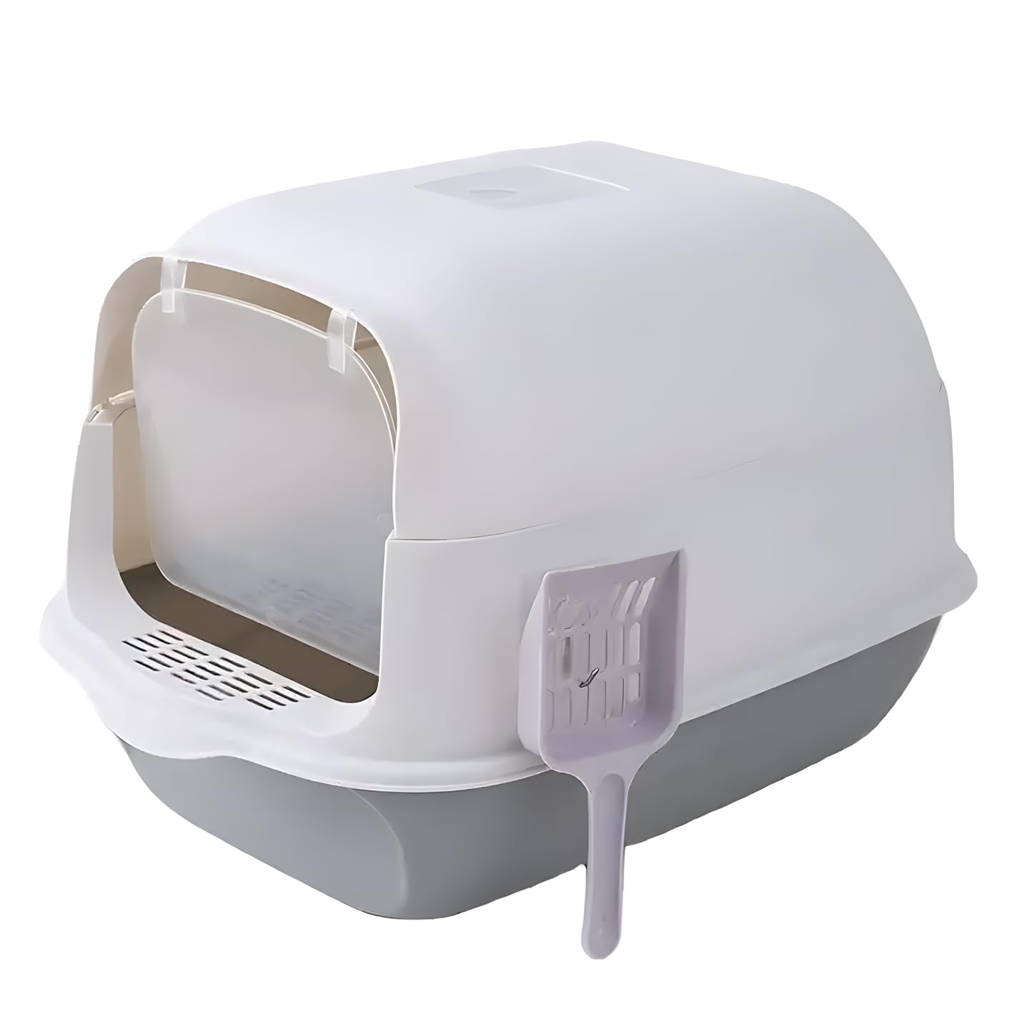 Arenero Cerrado MATCHI con Pala y Filtro Sanitario Azul para Gatos