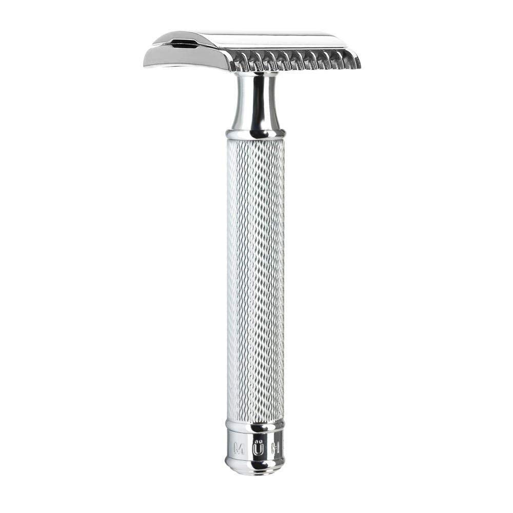 MÜHLE TRADITIONAL R41 - Maquinilla de afeitar de doble filo (peine abierto) para hombre, perfecta para uso diario, calidad de barbería para afeitarse suave
