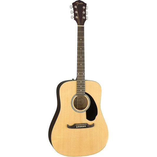 Fender Acoustic Guitar with Guitar Bag, with 2-Year Warranty, FA-125 Dreadnought with Alloy Steel Strings, Glossed Natural Finish, Basswood Construction