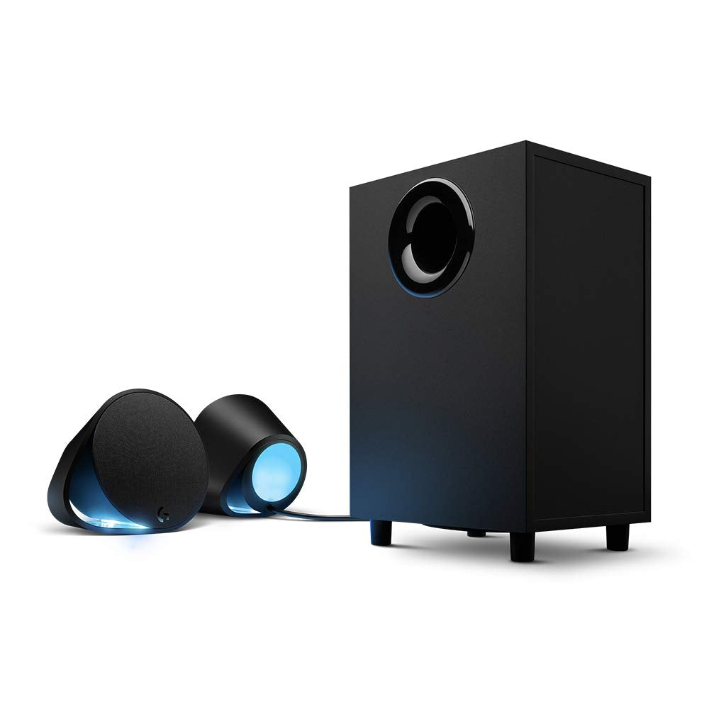 Logitech G560 LIGHTSYNC bocinas para Gaming con iluminación RGB determinada por el juego, audio posicional DTS:X Ultra y potencia 120 W RMS, compatibles con conexiones USB, Bluetooth y de toma de 3,5 mm - Negro