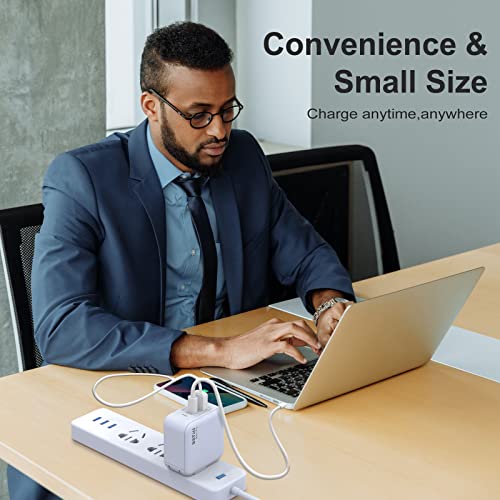 BETMI Cargador USB c, Cargador C GAN 68w, Cargador de Pared rápido y Compacto de 2 Puertos, Adecuado para MacBook Pro/Air, iPad Pro, Galaxy Phone, Android Phone, iOS Phone, Pixel, and More