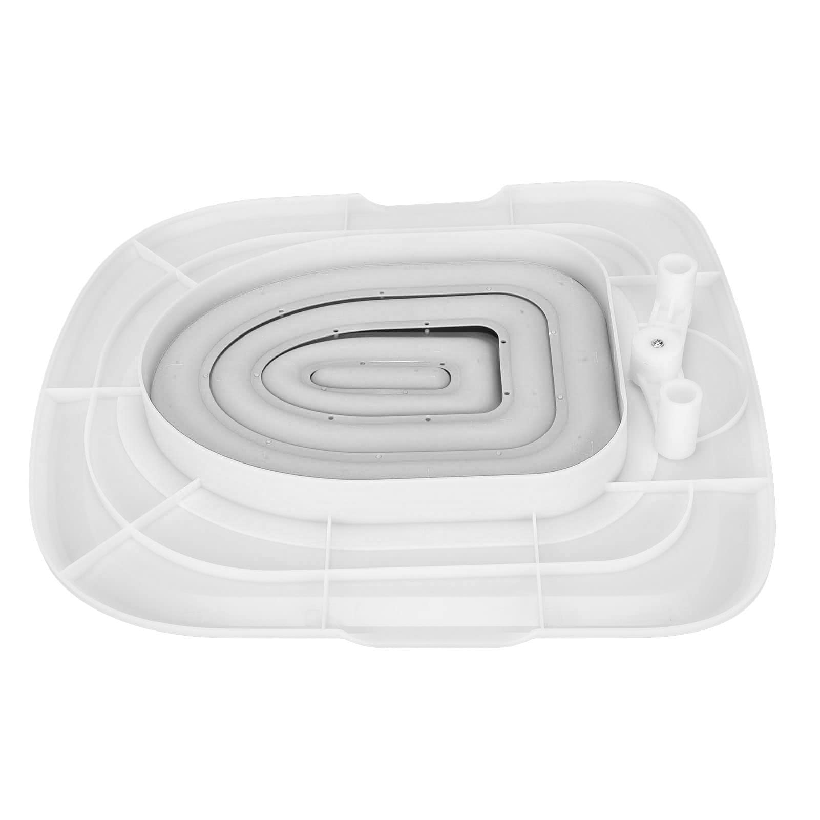 HEEPDD Asiento de Inodoro para Gatos, Entrenador de Inodoro Gatos Reutilizable Universal Gatos y Gatitos (Bandeja Blanca, 1 Soporte Interior Gris)
