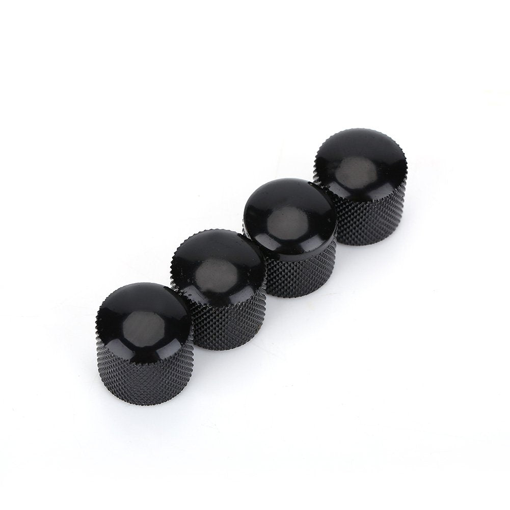 Bnineteenteam 4Pcs Guitar Dome Knob Control de Tono de Volumen Piezas de Repuesto con Llave Allen para bajo de Guitarra eléctrica Accesorios de Juego