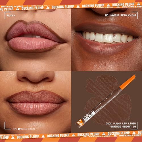 Delineador de Labios Duck Plump de Nyx Professional Makeup, Tono Syrnge Siena