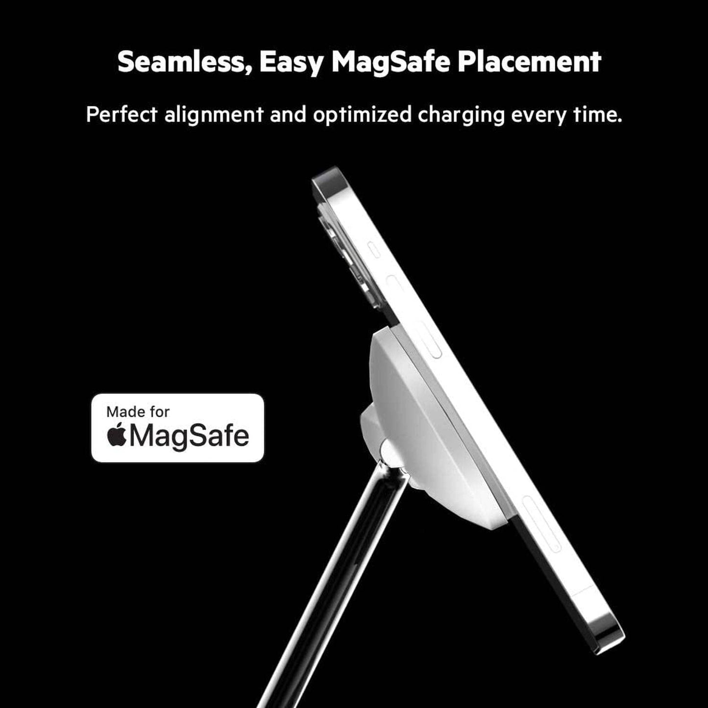 Belkin BoostCharge Pro Cargador inalámbrico 3 en 1 con MagSafe para iPhone 13, 12 + Apple Watch + AirPods (Carga magnéticamente iPhone 13 y 12 Modelos de hasta 15 W)