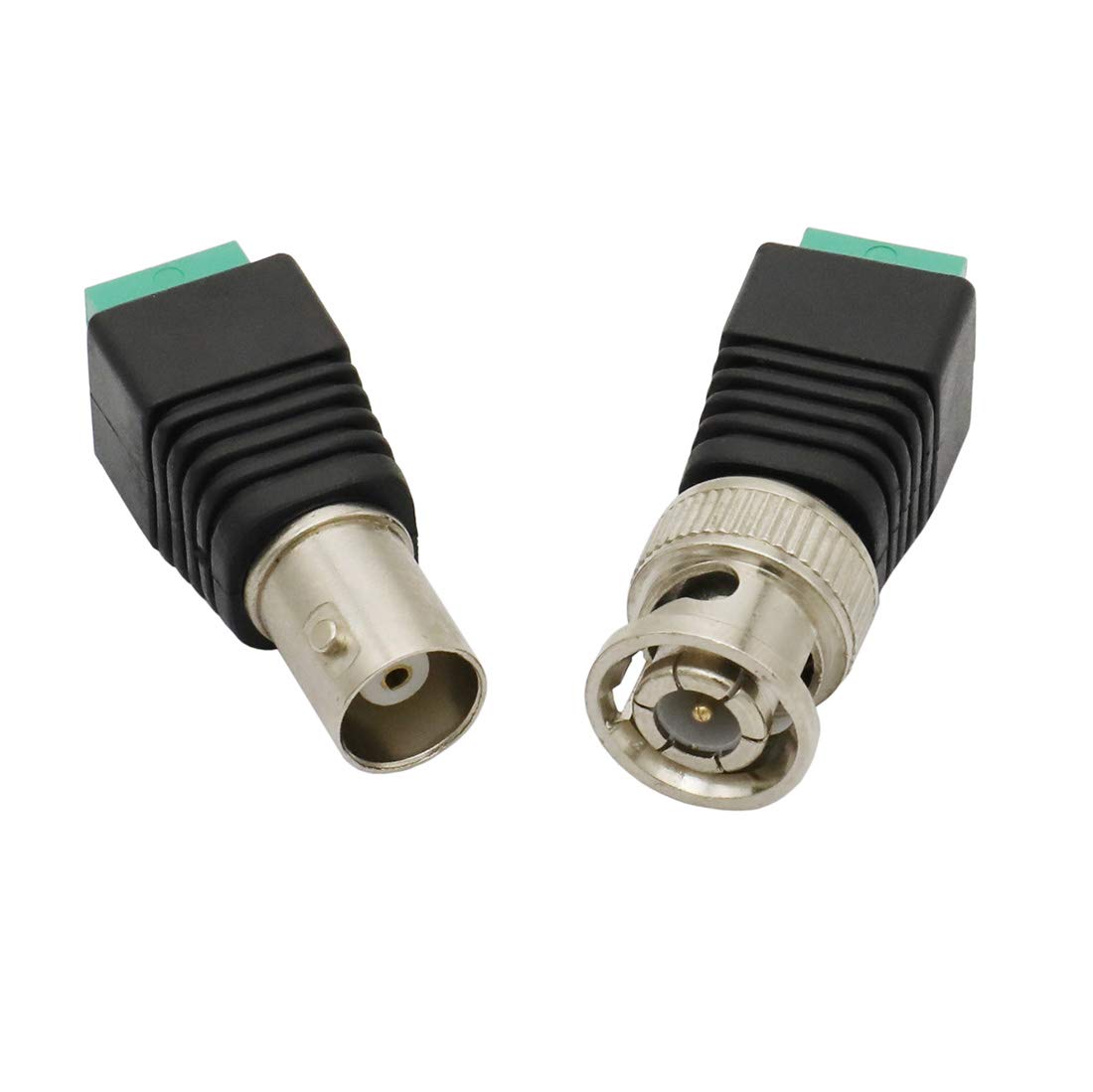 Didamx 40 unidades macho hembra DC Power Jack adaptador y BNC macho hembra Balun conector para cámara de seguridad CCTV