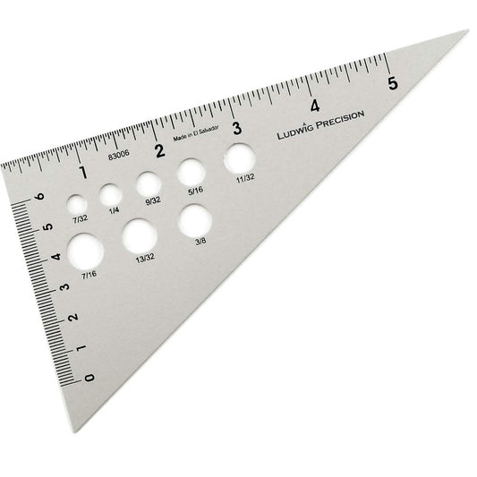 Triángulo de Precisión Alumicolor Ludwig 30-60-90 Blanco 15.24 cm