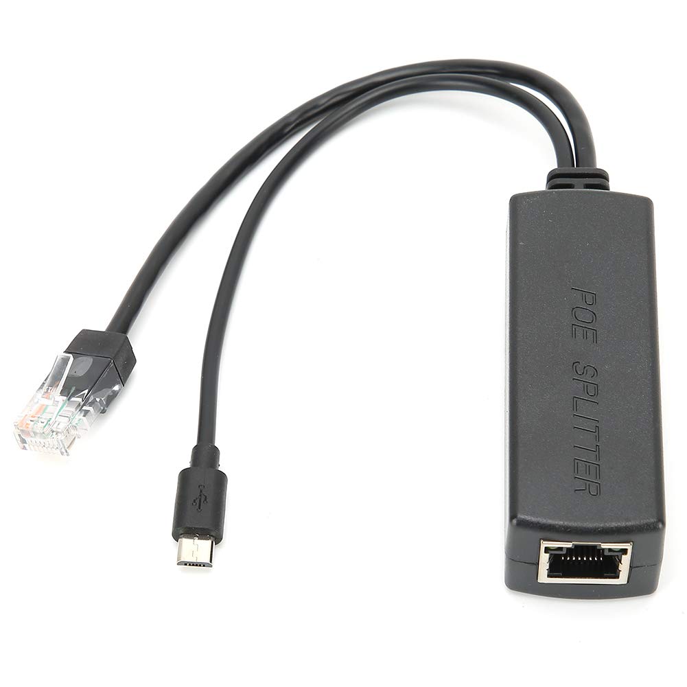 Divisor Micro USB PoE de 48 V a 5 V, Adaptador de Cable Divisor de Alimentación a Través de Ethernet IEEE 802.3af, para Dropcam, para -Micro USB