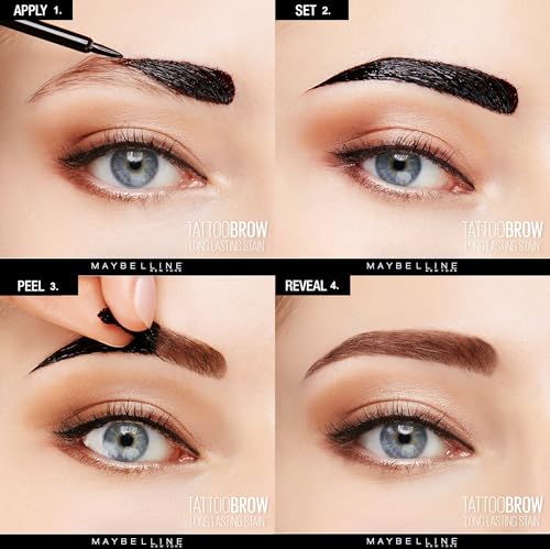 Tinta Semi Permanente Maybelline Medium Brown con Duración de hasta 3 Días para Cejas