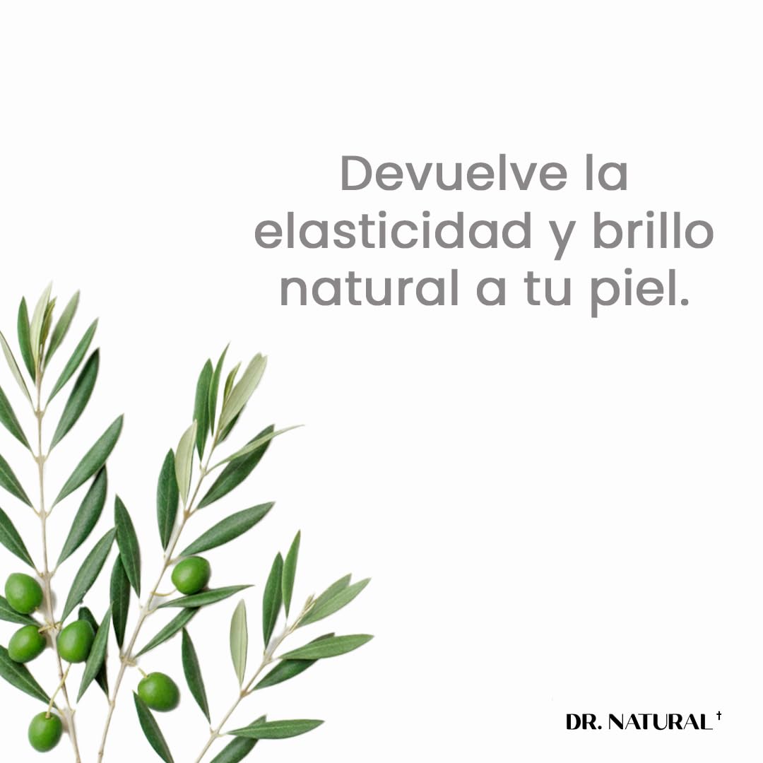Dr. Natural Jabón de Castilla Líquido para Cuerpo | Natural, Orgánico, Sin Sulfatos y Parabenos | Shampoo y Jabon Facial | Hecho de Plantas, Aceite de Oliva, Coco y Palma, Manteca de Karité y Romero (Sin Esencia)
