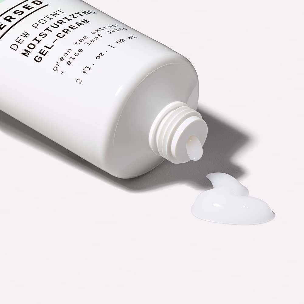 Versed Dew Point - Crema hidratante facial de gel ligero diario para piel hidratada y rebotante, absorción rápida, no grasa con extracto de hoja de té verde y jugo de hoja de aloe, vegano (2 onzas)