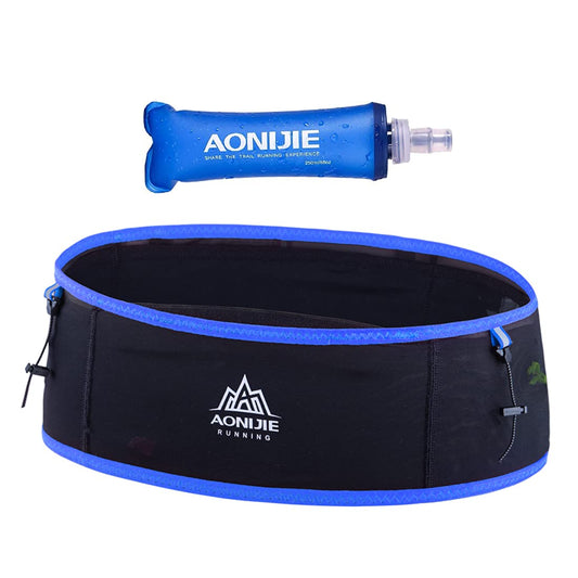 Lovtour - Cinturón para correr con botella de agua suave de 250 ml, soporte para teléfono para correr, soporte para pasaporte, cintura y riñonera para mujeres y hombres, ligero para maratón, escalada,