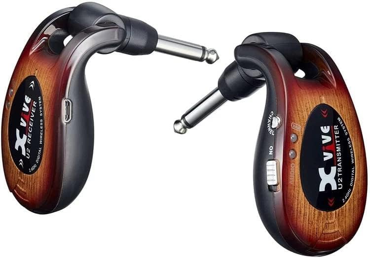 Xvive U2 Sistema de guitarra inalámbrico 3 tonos Sunburst 2.4 GHz Transmisor y receptor para guitarra eléctrica bajo teclado violín