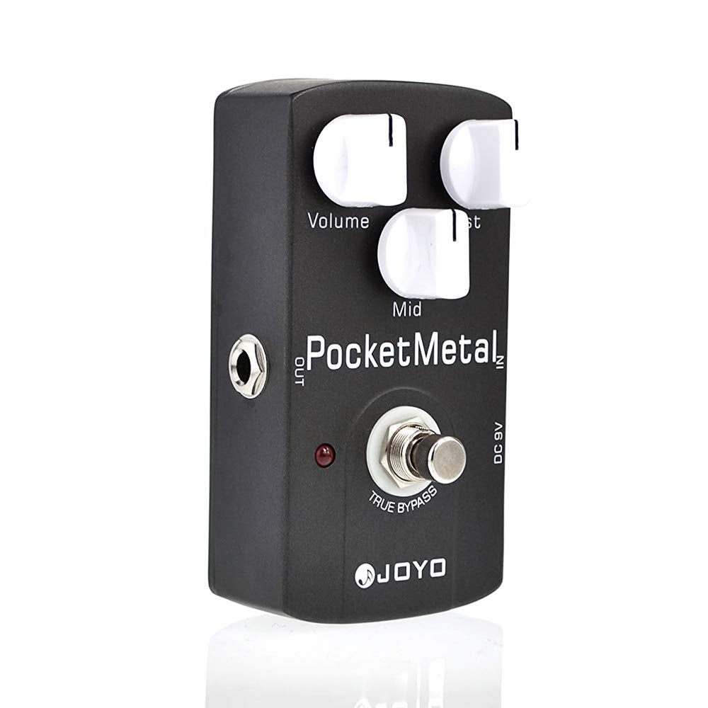 JOYO - Pedal de distorsión de metal enorme distorsión con perilla media para efecto guitarra eléctrica - True Bypass (Pocket Metal JF-35)