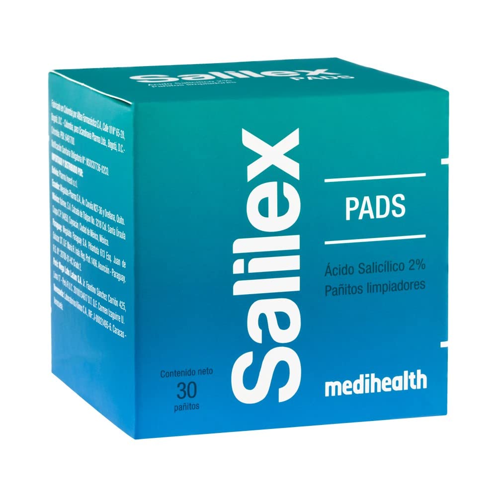 Salilex Pads | Almohadillas dermo-limpiador | libres de jabon | para Piel Grasa | 30 almohadillas